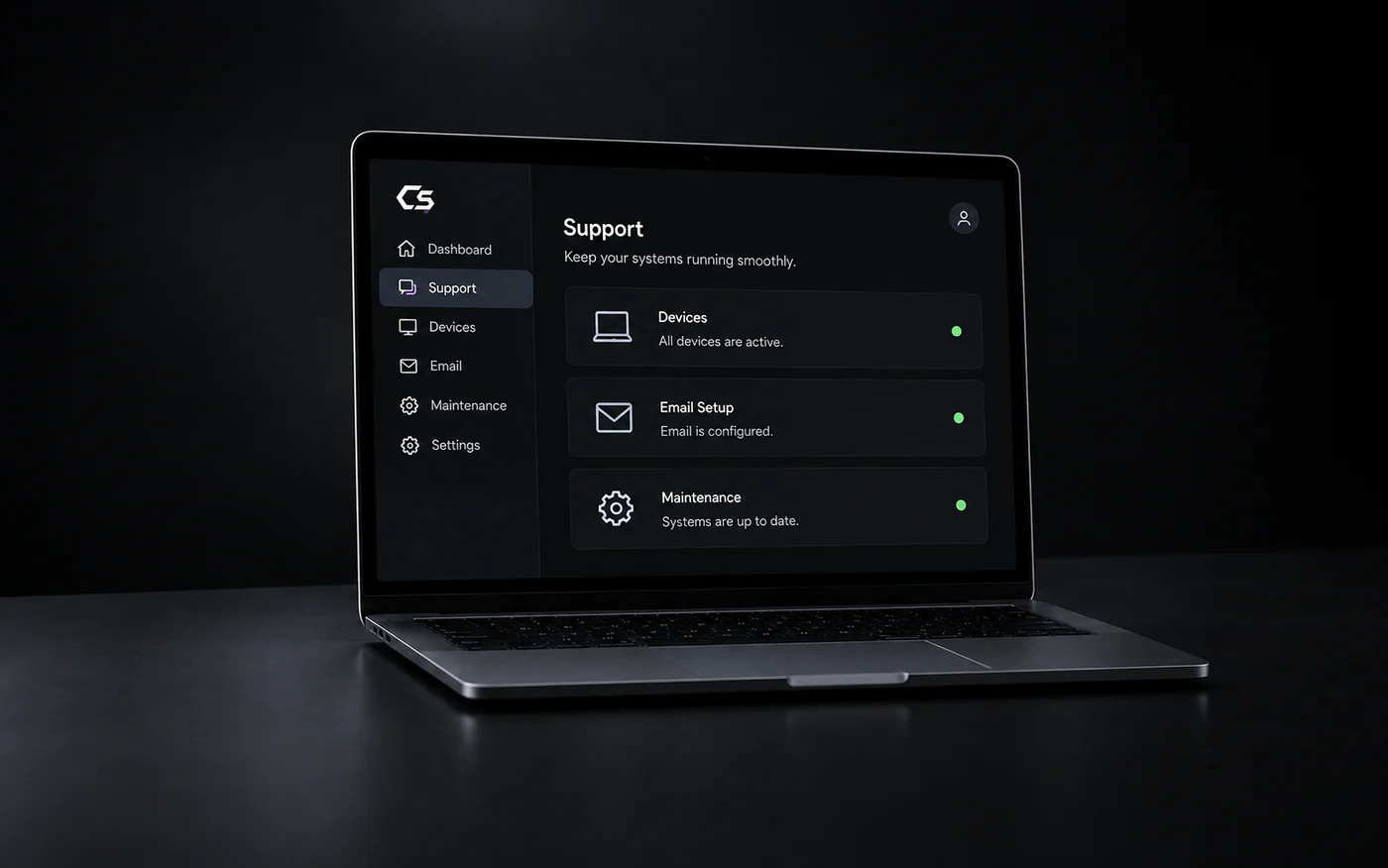 IT support dashboard